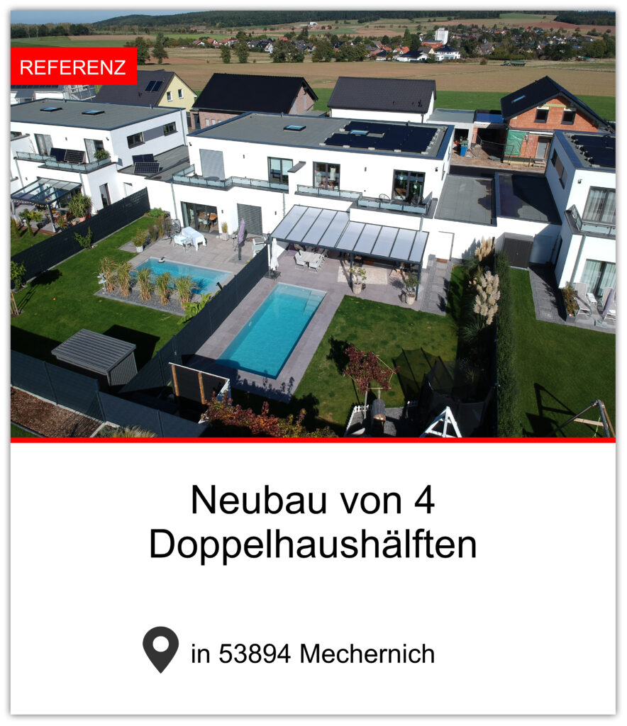 Neubau von 4 modernen Doppelhaushälften in Mechernich von Oepen und Dormagen